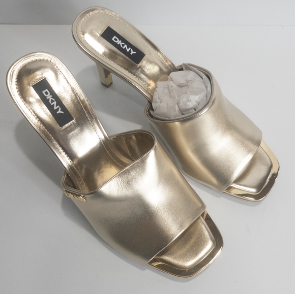 DKNY Bronx Dress Sandals Gold -10 - Picture 3 of 4